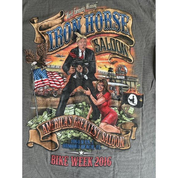 Donald Trump, Shirt Small, Iron Horse Saloon,‎ MAGA, Make America Great Again - Picture 1 of 13